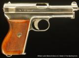 MAUSER
Model 1914 Nickel
Semi Auto pistol
7.65 MM (.32 acp)
- 1 of 3