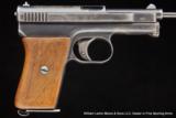 
MAUSER
Model 1910
Semi auto pistol
.25 acp (6.35mm)
- 1 of 2
