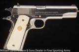 COLT 1911 MK IV Series 70 Government model Nickel .45acp - 1 of 3