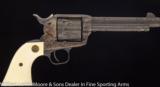 COLT 3rd Gen SAA by Custom Shop Factory engraved, Real Ivory grips with hand scrimshaw .44 special , Cased - 2 of 9