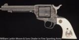 COLT 3rd Gen SAA by Custom Shop Factory engraved, Real Ivory grips with hand scrimshaw .44 special , Cased - 3 of 9