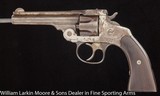 SMITH & WESSON .32 Double Action 4th model .32 S&W 3.5" Nickel Not safe to shoot sold for parts or as a decorator item only - 2 of 4