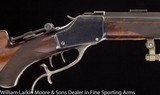 WINCHESTER 1885 Hi Wall Deluxe Schutzen Rifle .32-40 32" #5 weight, Full octagon matted barrel, Double set triggers, Palm rest, Tang sigt, Mfg 19 - 5 of 8