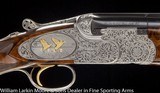 BERETTA SO6 EELL 12ga 28" M&F, Exhibition wood, Fabulous engraving featuring relief ornimental and game scene cameos with birds in gold, leather - 7 of 9