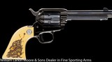 COLT SAA Frontier Scout '62, .22LR, 4 3/4" Blue, Stag grips, Mfg 1963 - 1 of 4