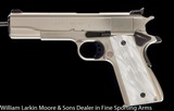 COLT 1911 Series 80 Mark IV Government model Stainless, .45acp, Pearl grip, ABS case - 2 of 3