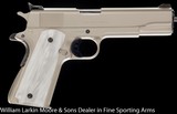 COLT 1911 Series 80 Mark IV Government model Stainless, .45acp, Pearl grip, ABS case - 1 of 3