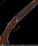 WINCHESTER Model 21 Custom Grade 6 w/gold upgrade, 20ga 28" WS1&WS2, B carved wood, Leather faced pad, Pre-war mfg - 1 of 8