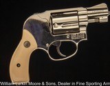 SMITH & WESSON MODEL 38, .38 SPECIAL IVORY GRIPS & BOX - 2 of 2