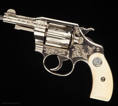 COLT POCKET POSITIVE .32 POLICE ENGRAVED BY ROBERT BURT IN BOX