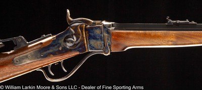 SHILOH 1874 OLD RELIABLE .45-120 CAL. OCTAGON BBL. VENEER SIGHTS - Image 1 of 5