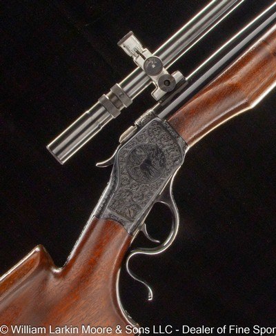 WINCHESTER 1885 CUSTOM RIFLE BY SUKALLE .219 DONALDSON WASP, UNERTIL SCOPE, PRE-1898 ANTIQUE - Image 1 of 8