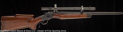 WINCHESTER 1885 CUSTOM RIFLE BY SUKALLE .219 DONALDSON WASP, UNERTIL SCOPE, PRE-1898 ANTIQUE - Image 4 of 8