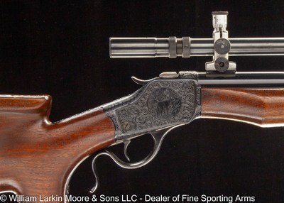 WINCHESTER 1885 CUSTOM RIFLE BY SUKALLE .219 DONALDSON WASP, UNERTIL SCOPE, PRE-1898 ANTIQUE - Image 3 of 8
