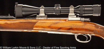 GRAHAM CUSTOM ALASKAN, (FN CUSTOM SPORTING RIFLE) .375 H&H, SWAROVSKI HABICHT 3-10X42 SCOPE IN QD RINGS, ENGRAVED, PRETTY WOOD - Image 8 of 8