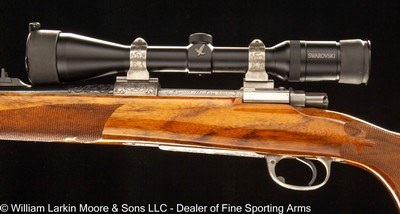 GRAHAM CUSTOM ALASKAN, (FN CUSTOM SPORTING RIFLE) .375 H&H, SWAROVSKI HABICHT 3-10X42 SCOPE IN QD RINGS, ENGRAVED, PRETTY WOOD - Image 3 of 8