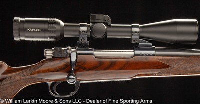 MAUSER 1909 CUSTOM RIFLE 6.5-06 CAL., KAHLES HELIA 3 4-12X44 SCOPE, ENGRAVED W/ PRETTY WOOD - Image 2 of 8
