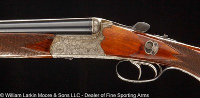 AUSTRIAN DRILLING IMPORTED BY CALIF. ARMS CO. 16 GA./ 7X57 GAME SCENE ENGRAVED - Image 1 of 6