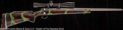 ATKINSON & MARQUART RIFLE CO. CUSTOM REMINGTON 722 .308 CAL, STAINLESS BBL., CAMO SYTHETIC STOCK, WEAVER T10-10X SCOPE - Image 3 of 7