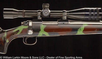 ATKINSON & MARQUART RIFLE CO. CUSTOM REMINGTON 722 .308 CAL, STAINLESS BBL., CAMO SYTHETIC STOCK, WEAVER T10-10X SCOPE - Image 1 of 7