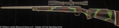 ATKINSON & MARQUART RIFLE CO. CUSTOM REMINGTON 722 .308 CAL, STAINLESS BBL., CAMO SYTHETIC STOCK, WEAVER T10-10X SCOPE - Image 4 of 7
