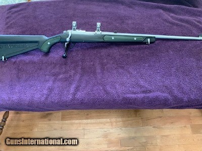 Ruger 77/22 Boat Paddle Stock With Green Inserts