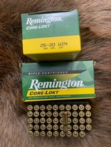 25-20 Win 86 Grain Soft Point Remington Core - Lokt 50 Round Boxes $125 Per Box - 1 of 1