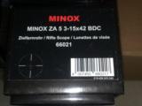New Minox Rifle Scope ZA 5 3-15x42 - PLEX / #4 / BDC Free Shipping - 1 of 5