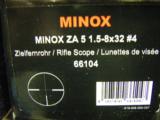 Minox ZA5 1.5-8x32
German 4 Reticle 66104 Riflescope Free Shipping - 1 of 3