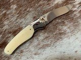 "Gavin Dickerson" Mammoth Ivory Custom Lockback Folder - 10 of 13