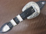 DIABLO Silversmith CUSTOM Ranger (4-Piece) Buckle Set, ENGRAVED - Sterling Silver - 3 of 12