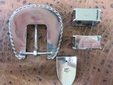 DIABLO Silversmith CUSTOM Ranger (4-Piece) Buckle Set, ENGRAVED - Sterling Silver - 6 of 12