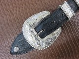 DIABLO Silversmith CUSTOM Ranger (4-Piece) Buckle Set, ENGRAVED - Sterling Silver - 12 of 12