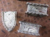 DIABLO Silversmith CUSTOM Ranger (4-Piece) Buckle Set, ENGRAVED - Sterling Silver - 5 of 12