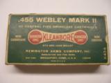 REMINGTON .455 MARK II KLEANBORE ( DOG BONE )
BOX OF CARTRIDGES - 1 of 10