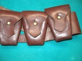 BRITISH P-1903 LEATHER 5 PACKET BANDOLIER - 4 of 11