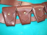 BRITISH P-1903 LEATHER 5 PACKET BANDOLIER - 3 of 11