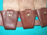 BRITISH P-1903 LEATHER 5 PACKET BANDOLIER - 7 of 11