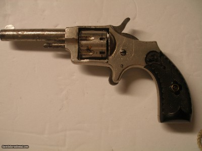 HOPKINS & ALLEN ANTIQUE BLUE JACKET 1 1/2 SPUR TRIGGER REVOLVER