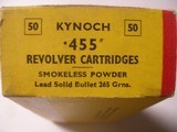 KYNOCH FULL BOX OF .455 REVOLVER CARTRIDGES - 7 of 11