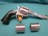 Freedom Arms Model 97 Premier TRIPLE Cylinder.22LR/.22Mag/.22Match 5 1/2" OCTAGON test fired save $ - 2 of 6