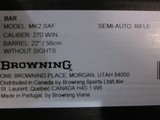 Brownining BAR MKII safari .270 win 22" like new with box - 11 of 11