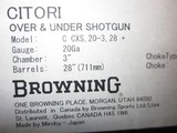 Browning Citori CXS 20ga. 28" New in box - 12 of 12