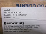 Browning Maxus "Black Gold" 12ga. 28" New in box Blue with Gold Ducks - 12 of 12