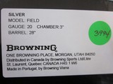 Browning Silver Hunter 20ga. 28" New in box 3" - 12 of 12