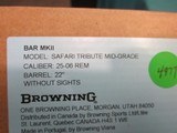 Browning BAR Safari MKII 25-06 TributeNew in box - 12 of 12