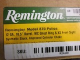 Remington 870 Police 12ga. Wilson combat ghost ring sight 18.5