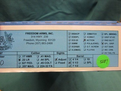Freedom Arms Model 97 Premier 5 1/2