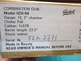 Baikal IZH-94 Combination Gun 12Ga.shotgun/7x57R Rifle - Image 10 of 10