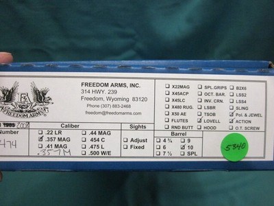 Freedom Arms model 2008 New in box 10